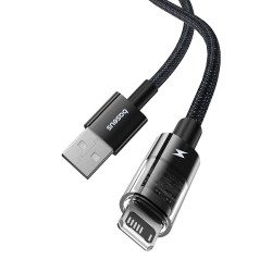 Kabel Baseus Gem Typ Usb Typ A Do Ip 2.4A 1M (Czarny)
