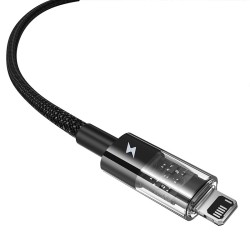 Kabel Baseus Gem Typ Usb Typ A Do Ip 2.4A 1M (Czarny)