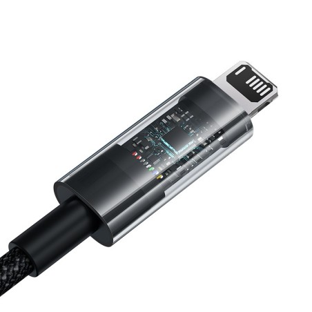 Kabel Baseus Gem Typ Usb Typ A Do Ip 2.4A 1M (Czarny)
