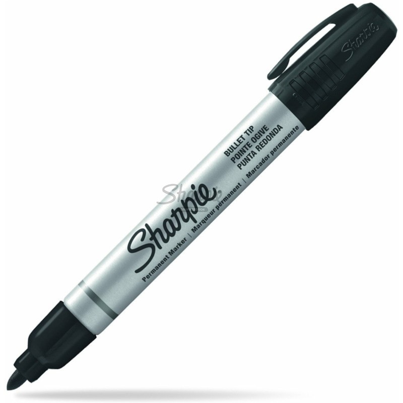Marker Premanentny Sharpe Metal Okrągły Czarny
