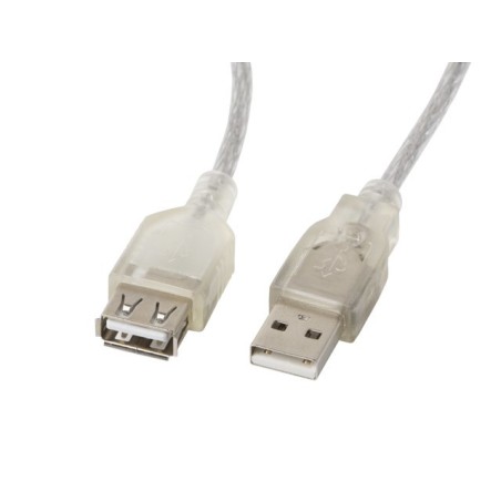 Kabel Lanberg Ca-Usbe-12Cc-0018-Tr (Usb 2.0 M - Usb 2.0 F  1,8M  Kolor Biały)