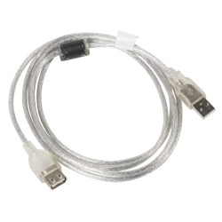 Kabel Lanberg Ca-Usbe-12Cc-0018-Tr (Usb 2.0 M - Usb 2.0 F  1,8M  Kolor Biały)