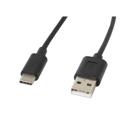 Kabel Lanberg Ca-Usbo-10Cc-0018-Bk (Usb 2.0 Typu A M - Usb Typu C M  1,8M  Kolor Czarny)
