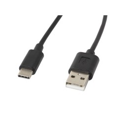 Kabel Lanberg Ca-Usbo-10Cc-0018-Bk (Usb 2.0 Typu A M - Usb Typu C M  1,8M  Kolor Czarny)
