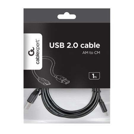 Kabel Gembird Ccp-Usb2-Amcm-1M (Usb 2.0 M - Usb Typu C M  1M  Kolor Czarny)