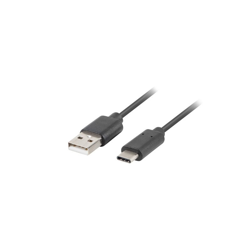 Kabel Lanberg Ca-Usbo-10Cu-0005-Bk (Usb 2.0 Typu A - Usb Typu C   0,50M  Kolor Czarny)