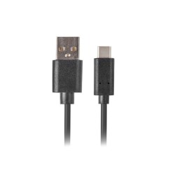 Kabel Lanberg Ca-Usbo-10Cu-0005-Bk (Usb 2.0 Typu A - Usb Typu C   0,50M  Kolor Czarny)