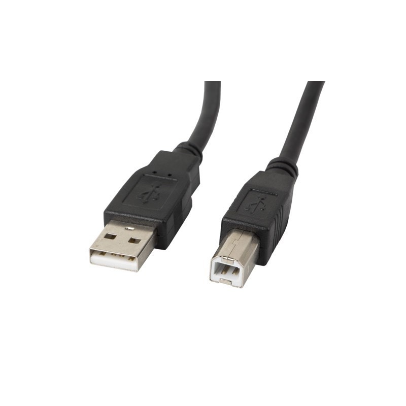 Kabel Lanberg Ca-Usba-11Cc-0018-Bk (Usb 2.0 M - Usb 2.0 Typu B M  1,8M  Kolor Czarny)