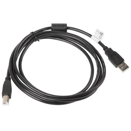 Kabel Lanberg Ca-Usba-11Cc-0018-Bk (Usb 2.0 M - Usb 2.0 Typu B M  1,8M  Kolor Czarny)
