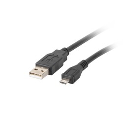 Kabel Lanberg Ca-Usbm-10Cc-0010-Bk (Usb 2.0 M - Micro Usb M  1M  Kolor Czarny)