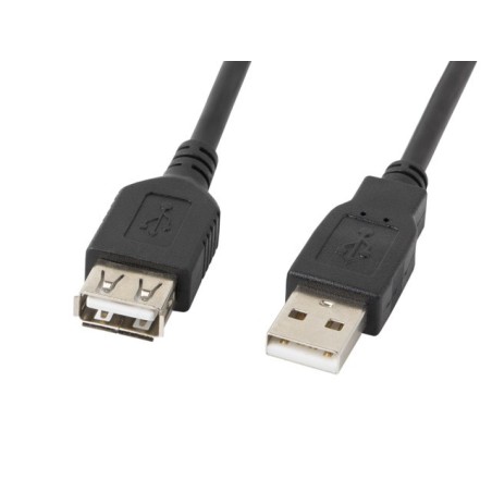 Kabel Lanberg Ca-Usbe-10Cc-0007-Bk (Usb 2.0 M - Usb 2.0 F  0,7M  Kolor Czarny)