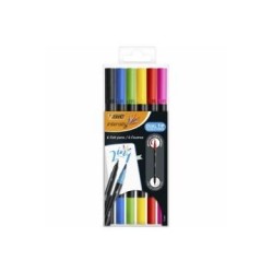 Flamastry Dwustronne Bic Intensity Dual Tip Etui 6Szt, 989694