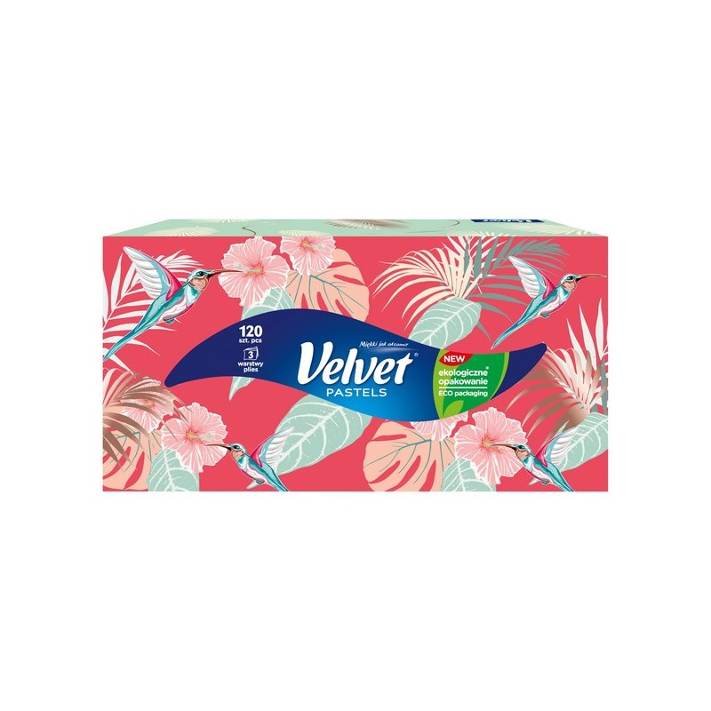 Chusteczki Velvet Art Mix (120Sztuk) 3 Warstwy Velvet