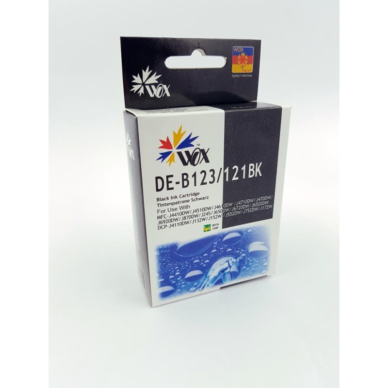 Tusz Wox Black Brother Lc-123Bk/Lc-121Bk Zamiennik Lc123Bk/Lc121Bk