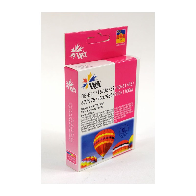 Tusz Wox Magenta Brother Lc980M/Lc985M/Lc1100M Zamiennik Lc-980M / Lc-985M / Lc-1100M