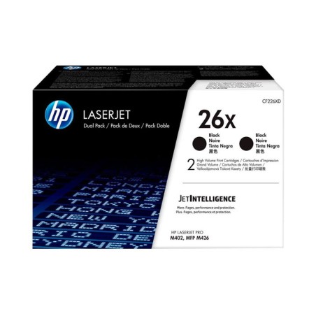 Oryginalny Toner Czarny Hp Laserjet Pro M402, M426 Mfp (26X Cf226Xd) (Dwupak)