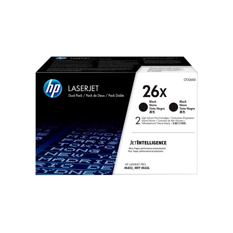 Oryginalny Toner Czarny Hp Laserjet Pro M402, M426 Mfp (26X Cf226Xd) (Dwupak)