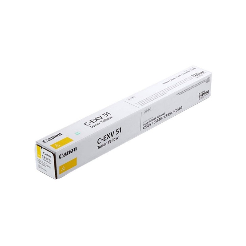 Oryginalny Toner Yellow Canon Adv Ir-C5535, Ir-C5540, Ir-C5550, Ir-C5560 (C-Exv51Y, Cexv51Y, 0484C002)