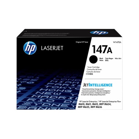 Oryginalny Toner Czarny Hp Laserjet Enterprise M610, M611, M612, Mfp M634, Mfp M635, Mfp M636 (147A W1470A)