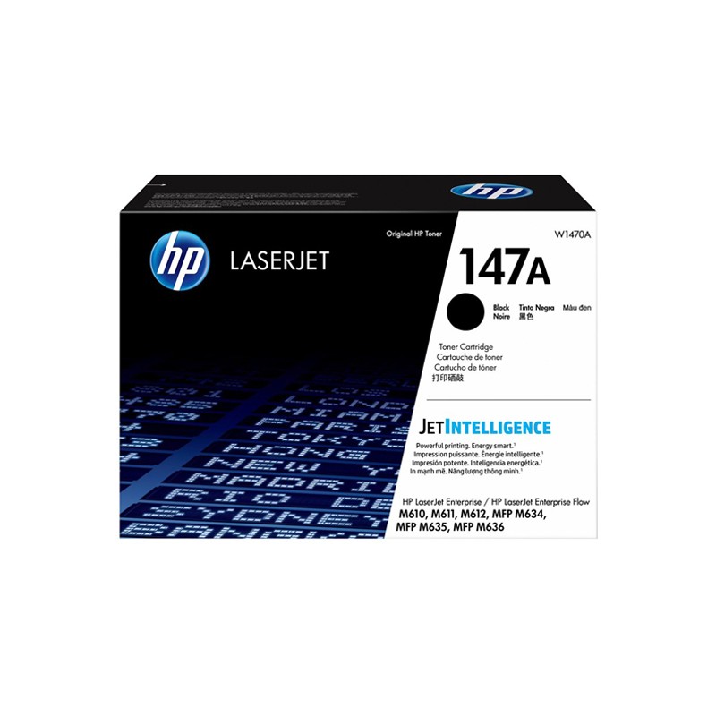 Oryginalny Toner Czarny Hp Laserjet Enterprise M610, M611, M612, Mfp M634, Mfp M635, Mfp M636 (147A W1470A)