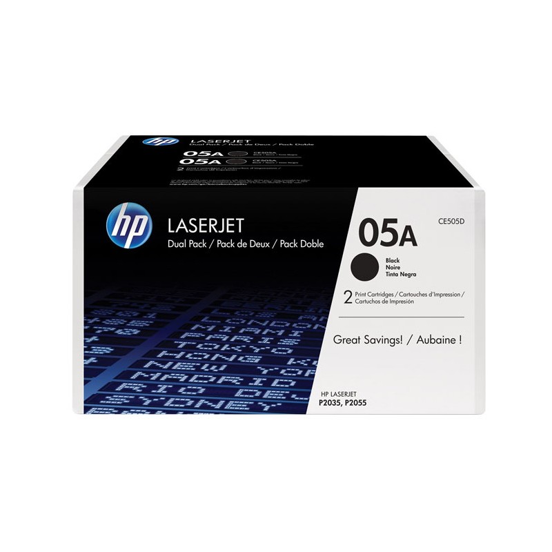 Oryginalny Toner Czarny Hp Laserjet P2035, P2055 (05A Ce505D) (Dwupak)