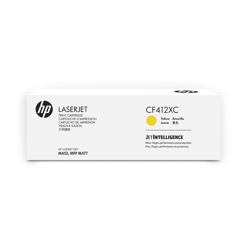 Oryginalny Toner Yellow Hp Color Laserjet Pro M377, M452, M477 (410Xc Cf412Xc), Kompatybilne Z Cf412X