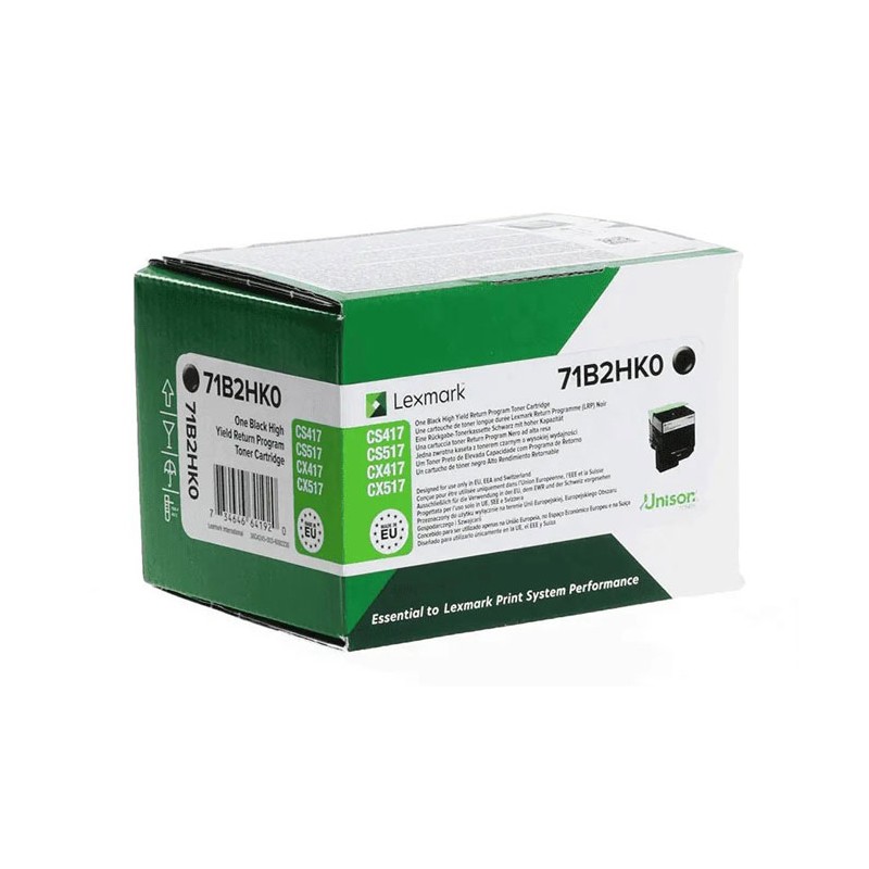 Oryginalny Toner Black Lexmark Cs417, Cs517, Cx417, Cx517 (71B2Hk0)