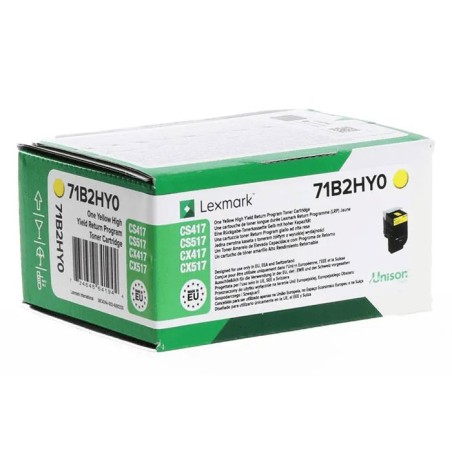 Oryginalny Toner Yellow Lexmark Cs417, Cs517, Cx417, Cx517 (71B2Hy0)
