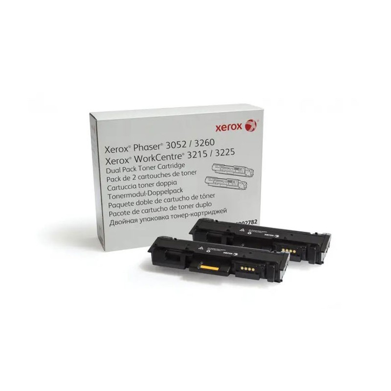 Oryginalny Toner Czarny Xerox Phaser 3052, 3260, Workcentre 3215, 3225 (106R02782) (Dwupak)