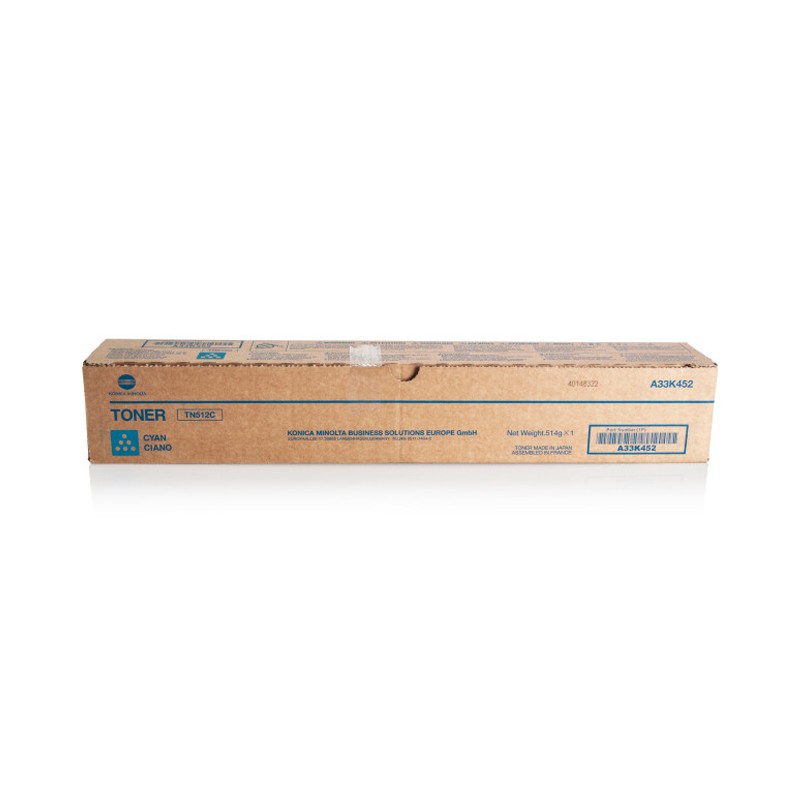 Oryginalny Toner Cyan Konica Minolta Bizhub C454, C554 (Tn512C, Tn-512C, A33K452)