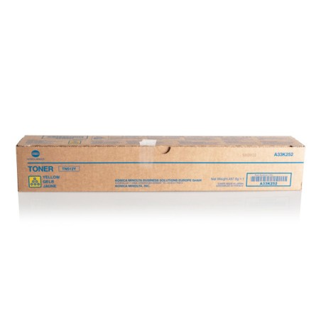Oryginalny Toner Yellow Konica Minolta Bizhub C454, C554 (Tn512Y, Tn-512Y, A33K252)
