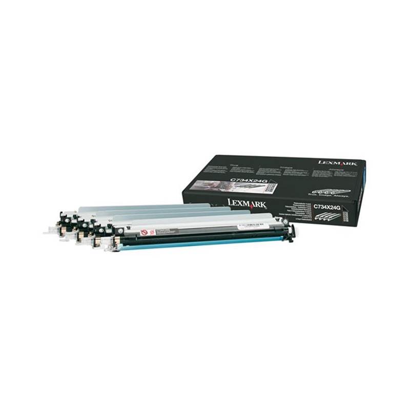 Oryginalny Moduł Bębna Cmyk Lexmark C734, C736, C746, C748, X734, X736, X738, X746, X748 (C734X24G) (Zestaw Czterech Bębnów)