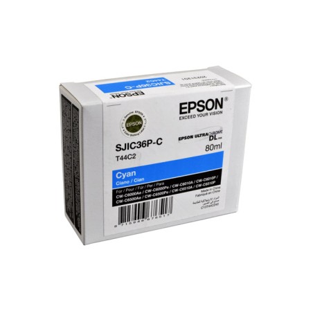 Oryginalny Tusz Cyan Epson Sjic36Pc, Sji-C36Pc, Sjic-36Pc (T44C2, C13T44C240)