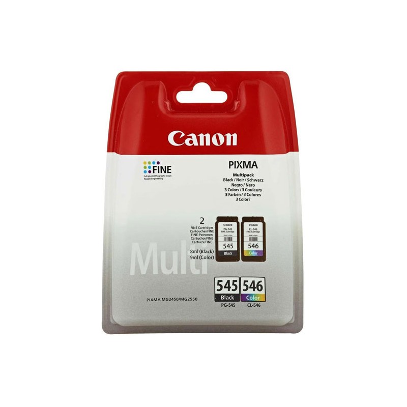 Oryginalny Tusz Cmyk Canon Pg-545, Pg545, Cl-546, Cl546 (8287B005)