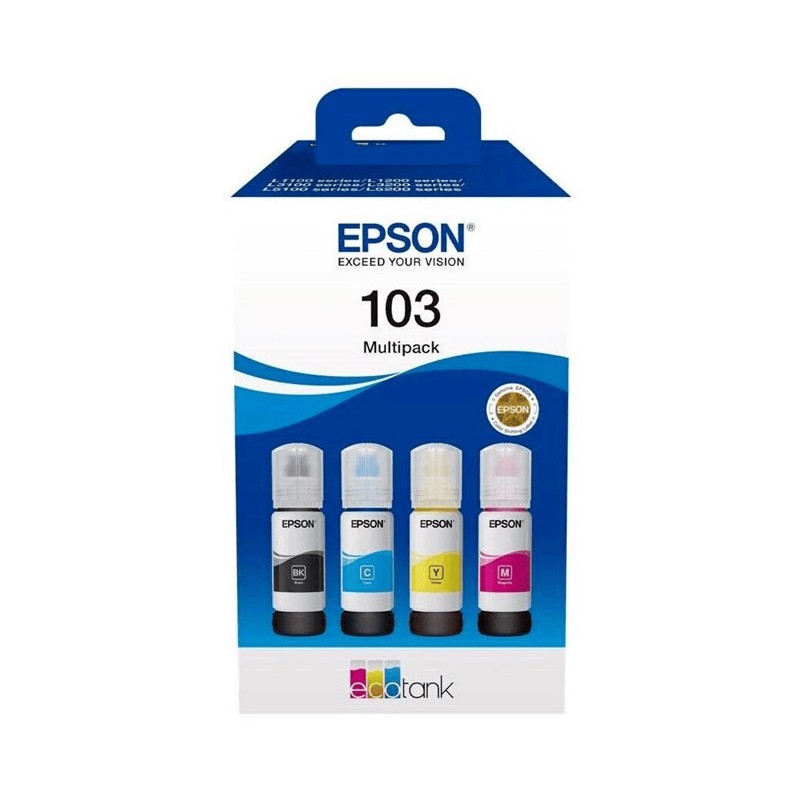 Oryginalny Tusz W Butelce Cmyk Epson 103 (T00S6, C13T00S64A)
