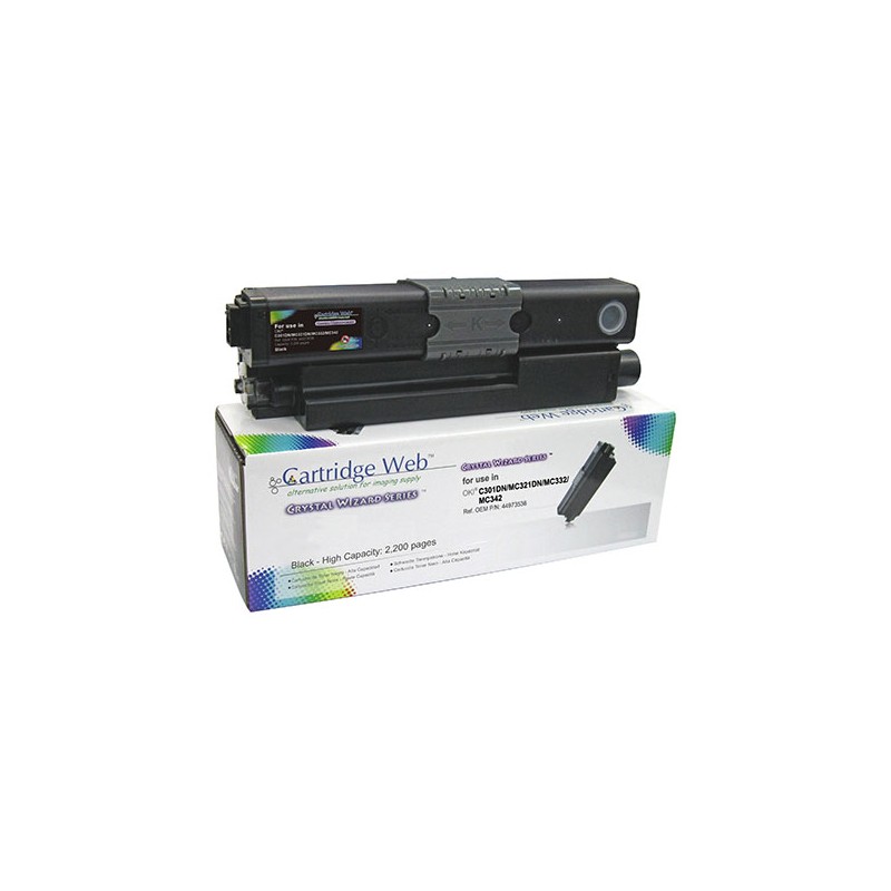 Toner Cartridge Web Black Oki C301 Zamiennik 44973536