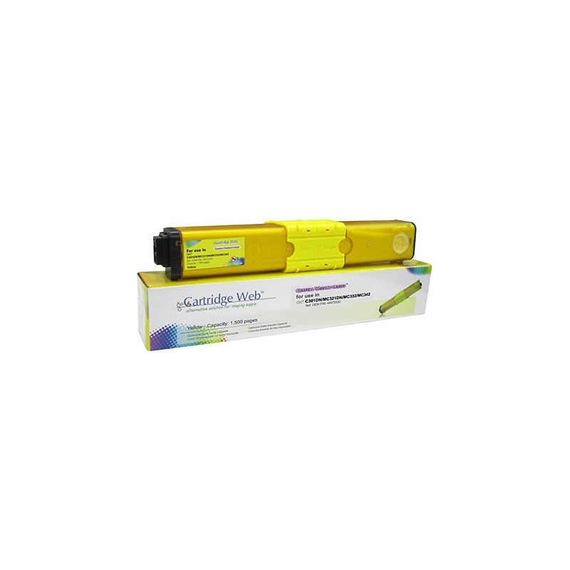 Toner Cartridge Web Yellow Oki C301 Zamiennik 44973533