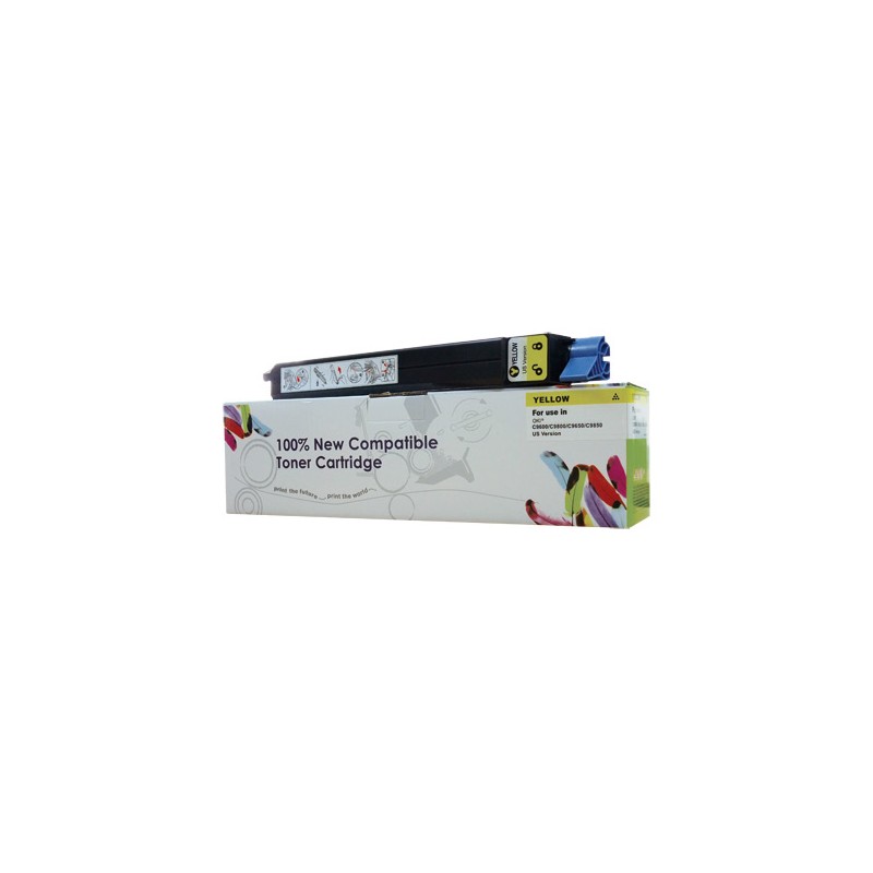 Toner Cartridge Web Yellow Oki C9600, C9800 Zamiennik 42918913