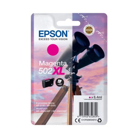 Oryginalny Tusz Magenta Epson 502Xl (T02W3, C13T02W34010)