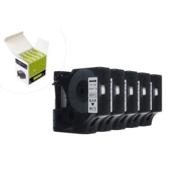 Taśma Jetworld Zamiennik Dymo D1 Czarny Na Białym 12Mm X 7M (5Szt.) Lm100, Lm100+, Lm200, Lm300, Lm400, Lm420P, Lm350, Lm350D, L