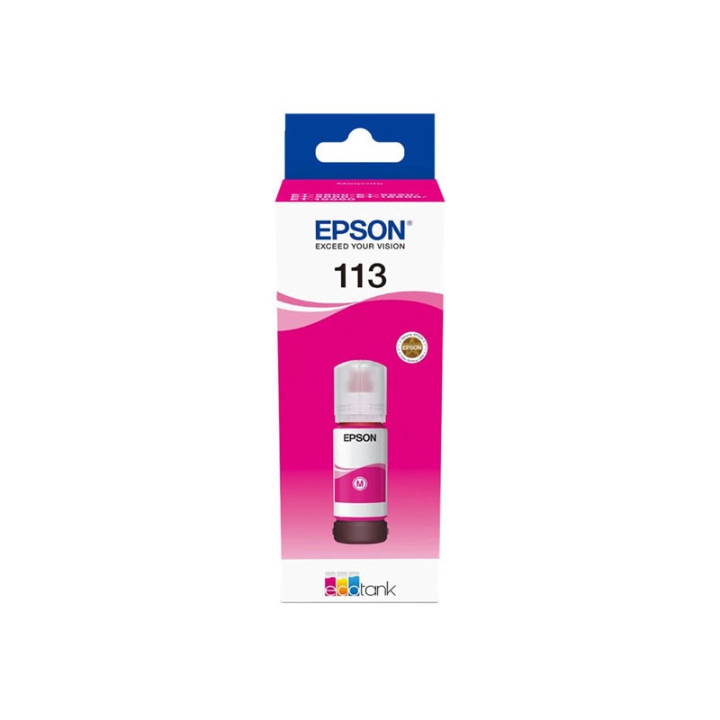 Oryginalny Tusz W Butelce Magenta Epson 113 (T06B3, C13T06B340)
