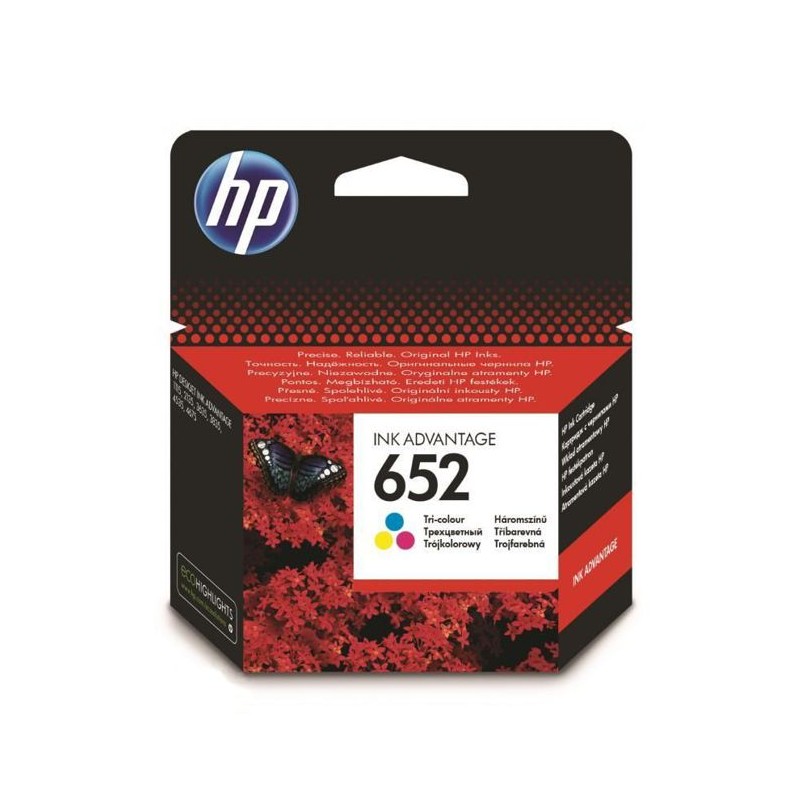 Oryginalny Tusz Trójkolorowy Hp 652 (F6V24Ae)
