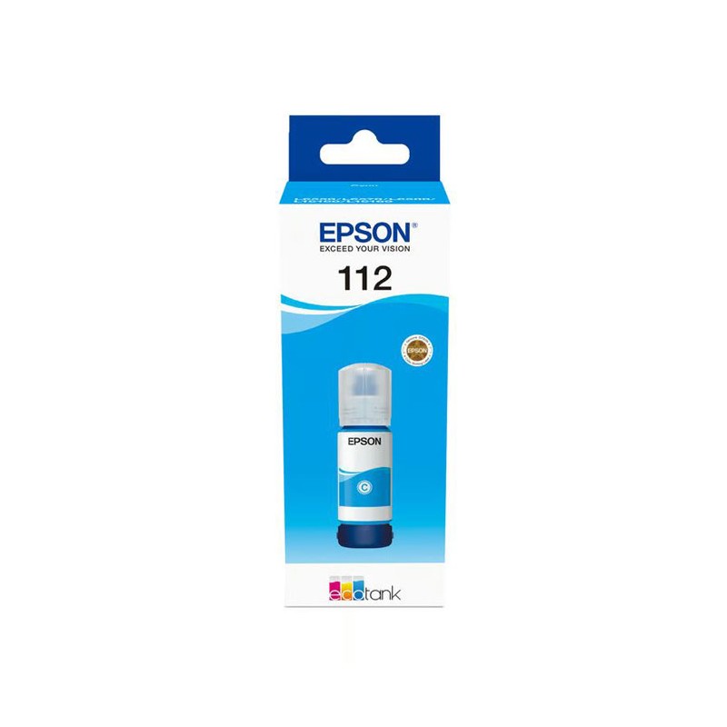 Oryginalny Tusz W Butelce Cyan Epson 112 (T06C2, C13T06C24A