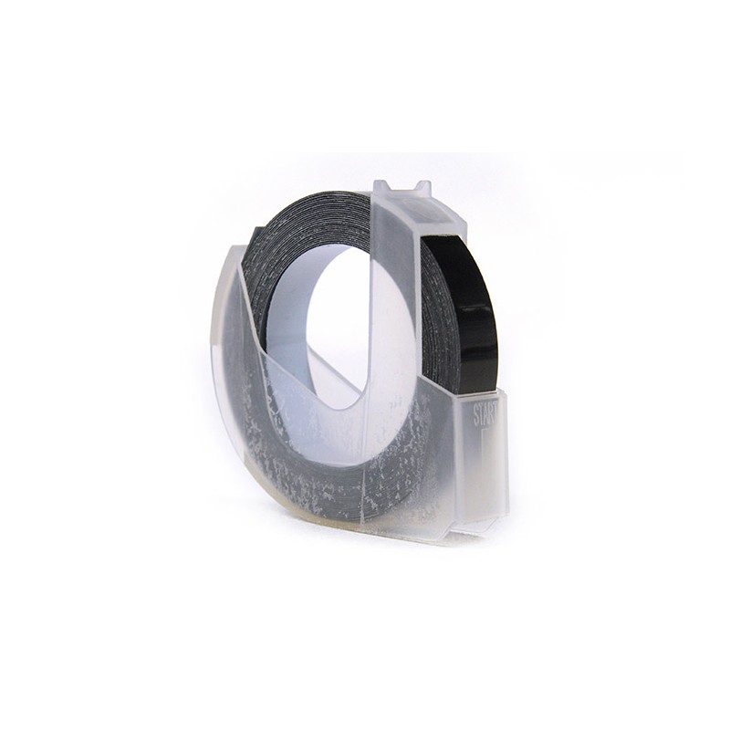 Taśma 3D Jetworld Zamiennik Dymo Białe Na Czarnym (Do Wytłaczania, Emboss) 9Mm X 3M (S0898130) (10Szt.)