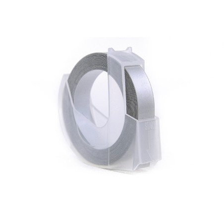 Taśma 3D Jetworld Zamiennik Dymo Biały Na Srebrnym (Do Wytłaczania, Emboss) 9Mm X 3M (S0898110) (10Szt.)