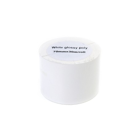Etykiety Błyszczące W Rolce Jetworld Białe 70Mm*30M Zamiennik Do Epson Tm-3500 (Rolka Z Perforacją Wzdłużną, Wielkość Rdzenia 51