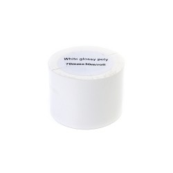 Etykiety Błyszczące W Rolce Jetworld Białe 70Mm*30M Zamiennik Do Epson Tm-3500 (Rolka Z Perforacją Wzdłużną, Wielkość Rdzenia 51