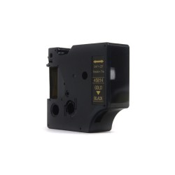 Taśma Jetworld Zamiennik Dymo D1 Złoty Na Czarnym, 19Mm X 7M (45814)