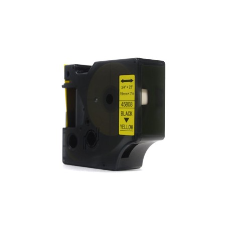 Taśma Jetworld Zamiennik Dymo D1 Czarny Na Żółtym, 19Mm X 7M (45808) (S0720880)