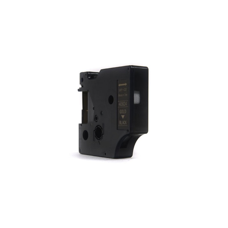 Taśma Jetworld Zamiennik Dymo D1 Złoty Na Czarnym 9Mm X 7M  Lm100, Lm100Plus, Lm100Series, Lm120P, Lm280, Lm300, Lm350, Lm350D, 